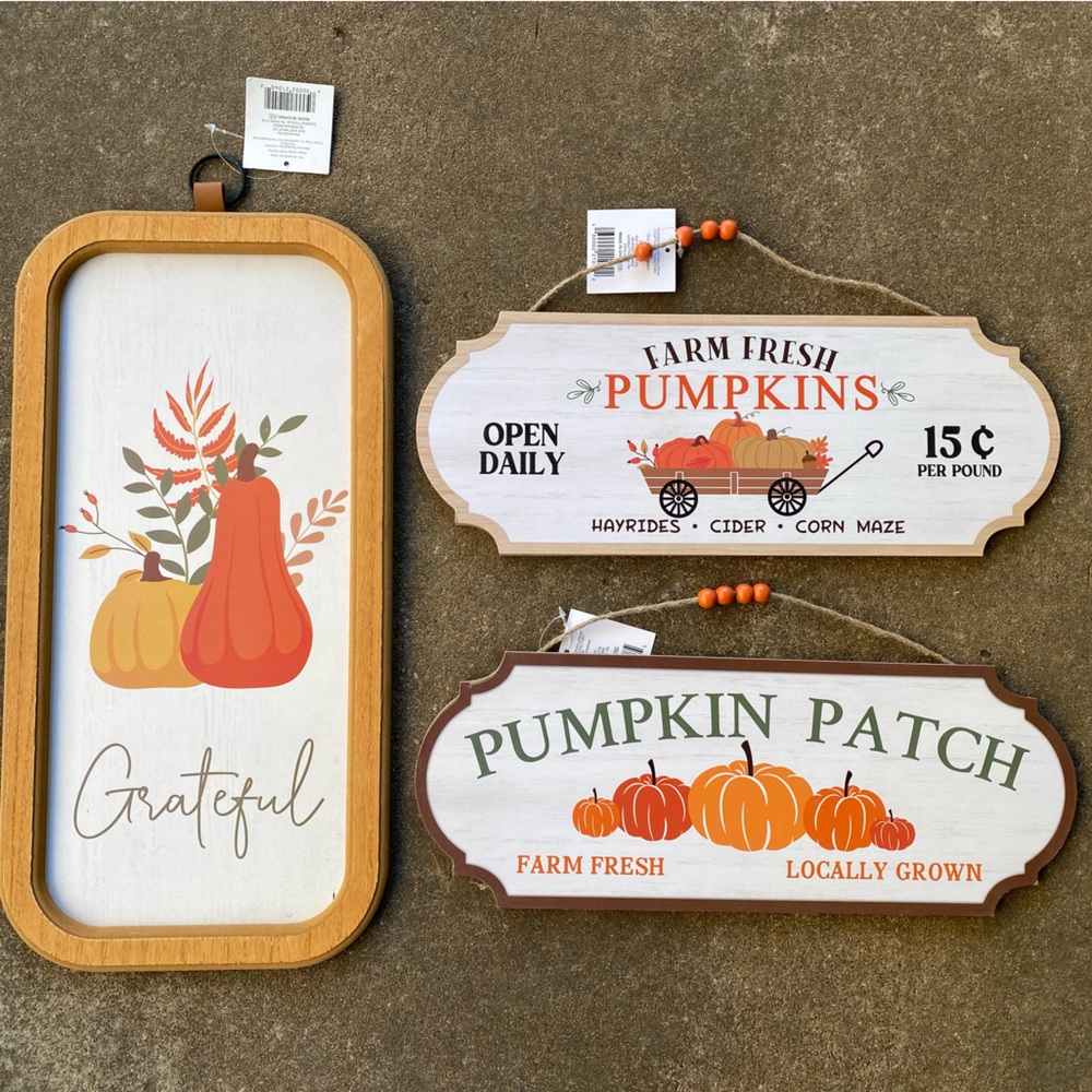 Autumn Pumpkin Patch Wall Decor Set